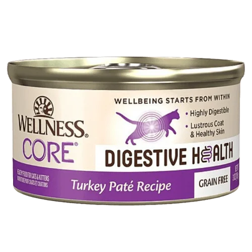 CORE® Digestive Health Turkey Pate Wet Cat Food 3.0 oz cans - Wellness