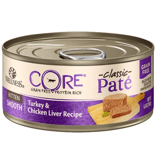 CORE® Grain-Free Turkey & Chicken Liver  Pâté  Kitten Wet Cat Food 5.5oz cans - Wellness