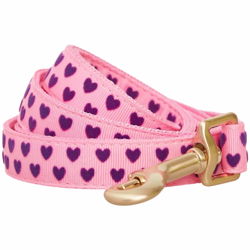 Dotted Velvet Heart Dog Leash