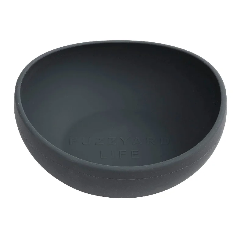 FuzzYard Life Silicone Dog Bowl Slate Grey Large