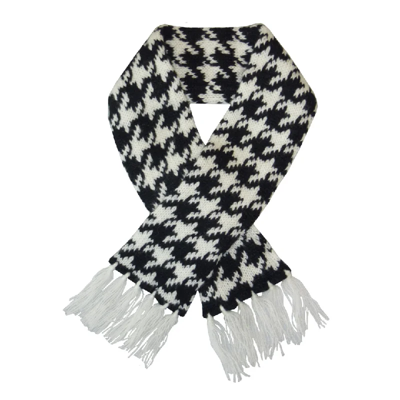 Houndstooth Pet Scarf - Black & White