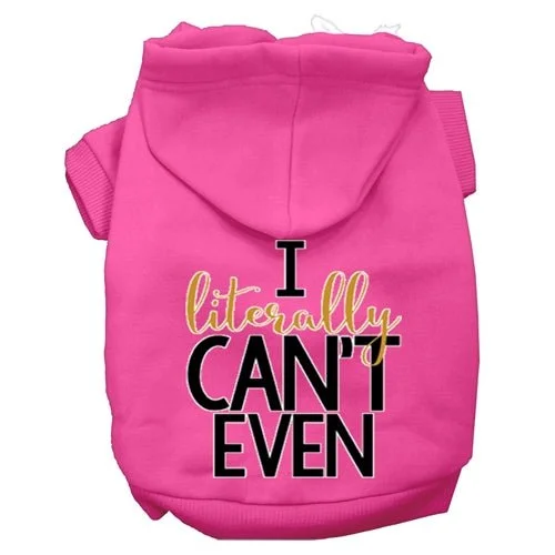 Pet fashion clothesLiterally Can't Even Screen Print Dog Hoodies in Many Colors