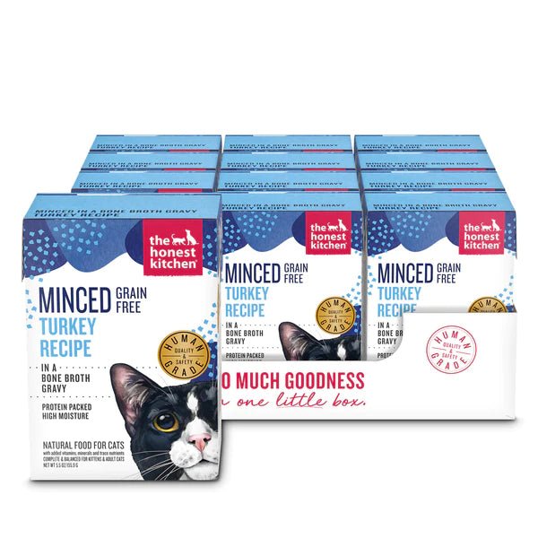 Minced Turkey In Bone Broth Gravy - Wet Cat Food - The Honest Kitchen